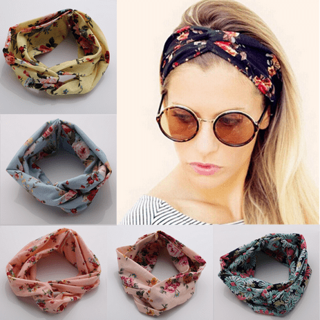 Ladies Twist Knot Pattern Headband Elastic Head Wrap Turban Hair Band Flower~